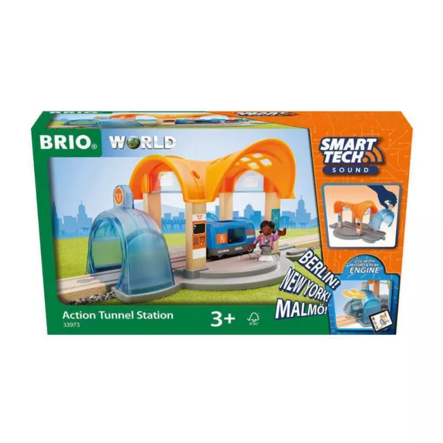 BRIO Smart Tech Sound Bahnhof mit Action Tunnel Kreativität