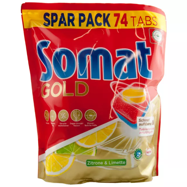 Somat Oro Limón & Lima Geschirrspültabs 1 x 74 Pastillas - Lavavajillas