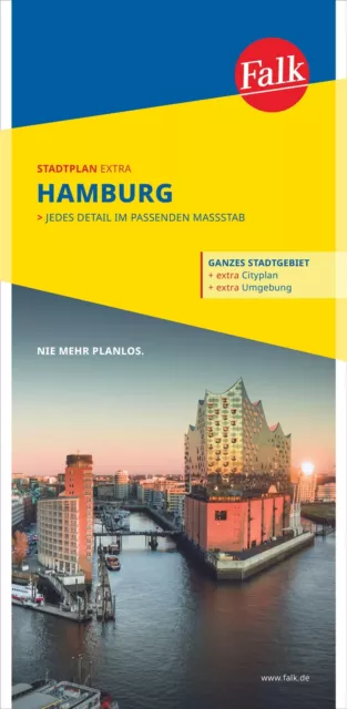 FALK STADTPLAN EXTRA Hamburg 1:22.500 (Land-)Karte Karte Deutsch 2023