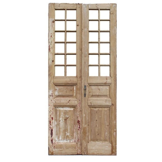 Pair of 43" French Double Doors, Antique Doors, NED2234