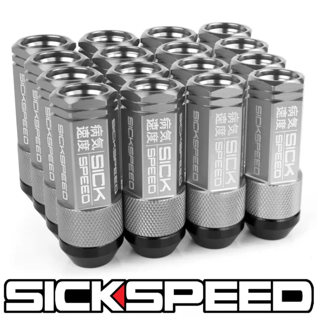 SICKSPEED 16PC Aluminium Poli Étendu 50MM 2 PC Écrou Écrous Roues 1/2X20 N30