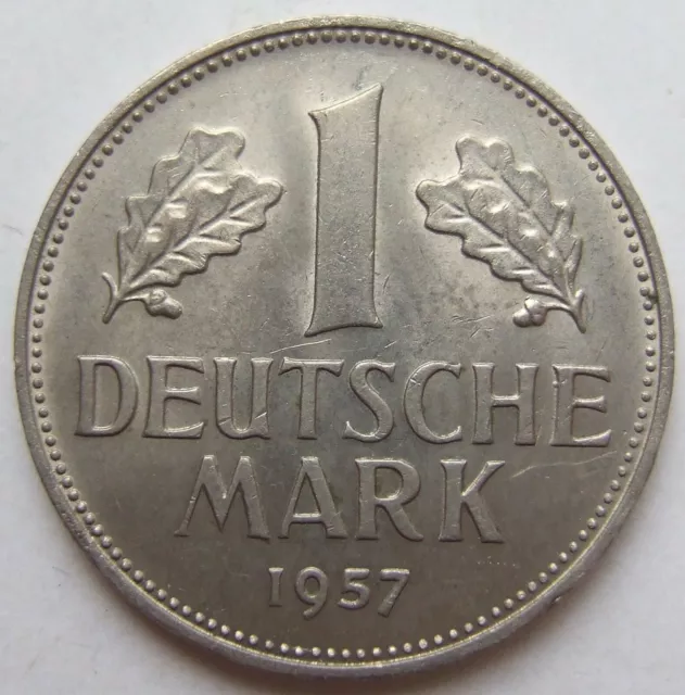 Moneta Rfg 1 Tedesco Marchi 1957 F IN Extremely fine/Brillant uncirculated