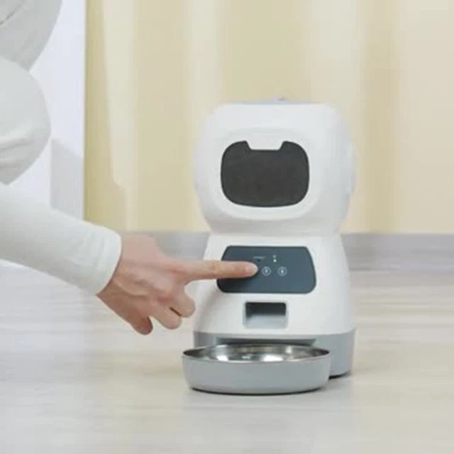 Smart Automatic Pet Feeder Voice Record Timer Dog Food Bowl Cat Food Dispenser 3