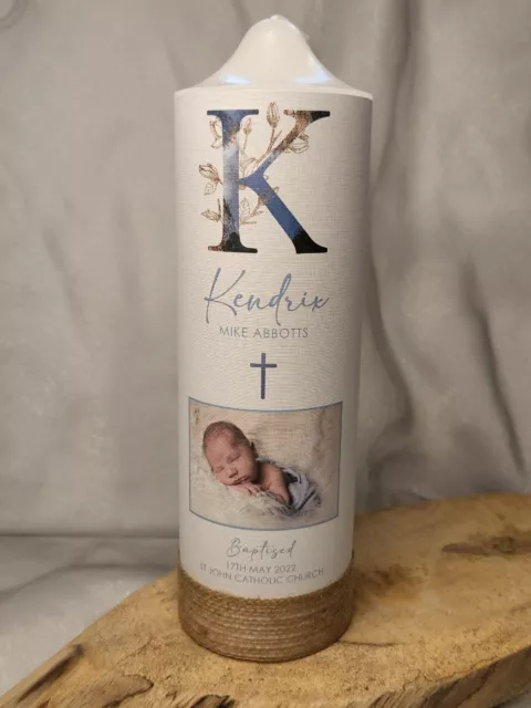 Personalised Baptism, Christening, Naming Day Candle