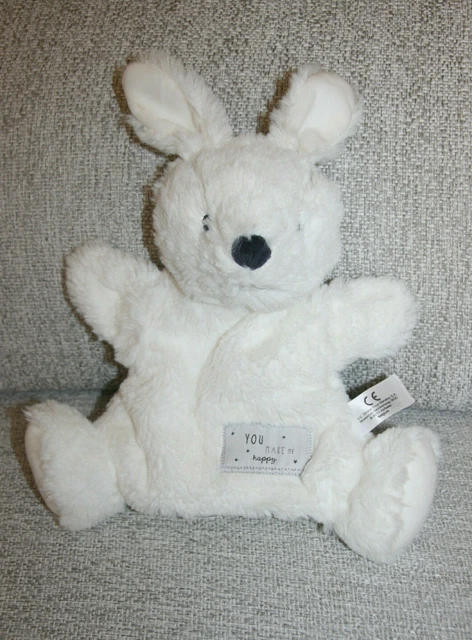 Simba Toys Doudou Lapin Plat Marionnette Blanc You Make Me Happy Neuf