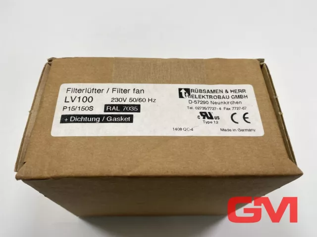 Ventilatore filtro Rabsamen & Herr LV100 ventilatore filtro 230 V P15/150S + guarnizione/guarnizione 2