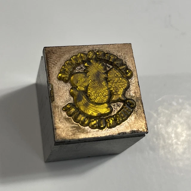 Vintage Printing Block Castle & Cooke Food Company Aluminum & Plastic