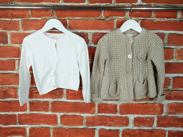 Girls Bundle Age 2-3 Years 100% Monsoon Knitted Cardigan Long Sleeve Party 98Cm