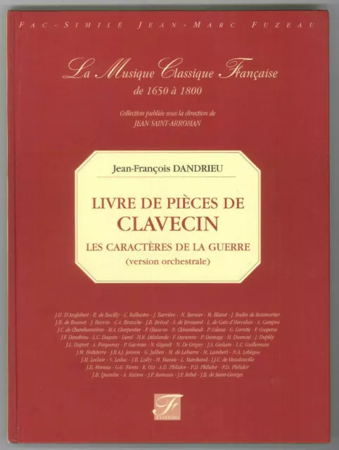 Dandrieu, Jean-Francois: libro de piezas de clavecín. Facsímil