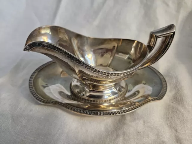 Vintage Gorham Silverplate Gravy Boat with Underplate EP Y130