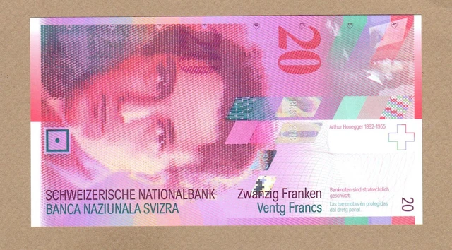 SWITZERLAND: 20 Franken Banknote,(UNC),P-69d,2000,No Reserve!
