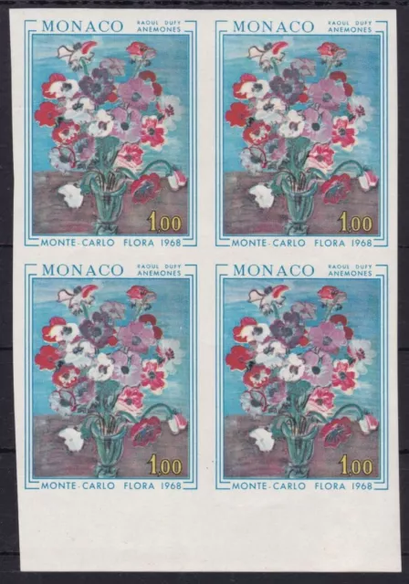Monaco Yvert 743 postfr./mnh Blumen flowers 1968 ungez.IMPERF. -26447