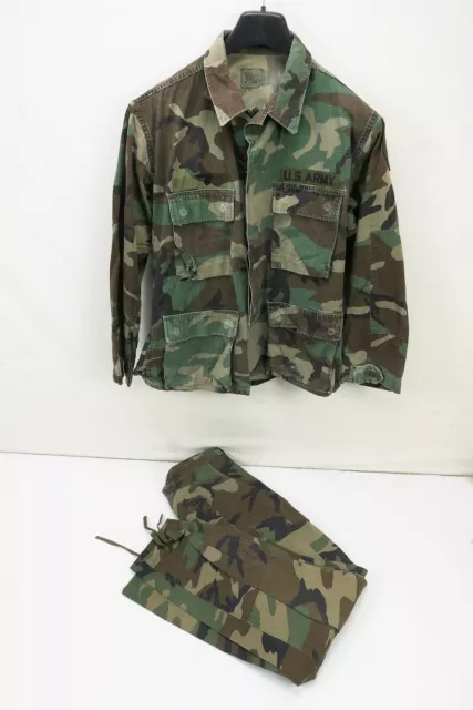 US BDU Woodland Anzug - Feldjacke + Feldhose - Small Short