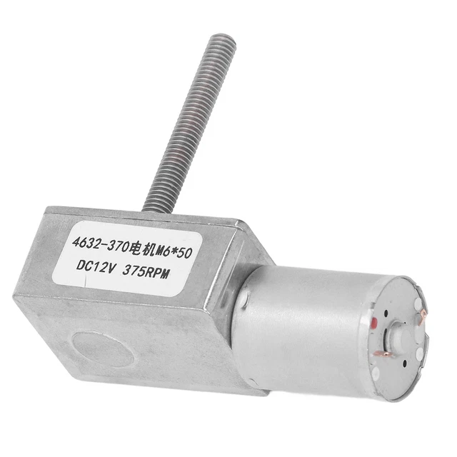 Motore ingranaggi a corrente continua 375 giri motore bobina in ottone riduzione velocità motore cambio DC12V M6x50 mm