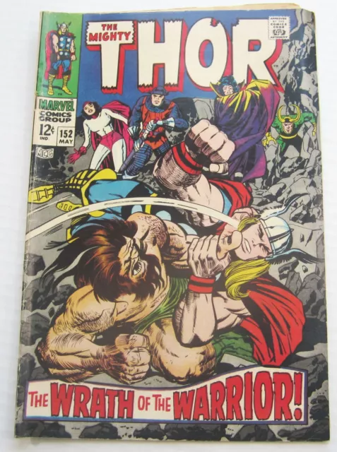Mighty Thor #152 Comic Book May 1968 Good+ Grade Marvel