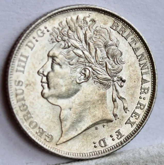 George IV Sterling Silver Shilling, 1824. aUNC.