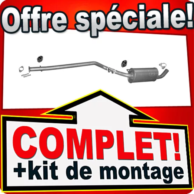 Silencieux Intermédiaire pour FORD TURNEO / TRANSIT CONNECT 1.8 TDCi échappement