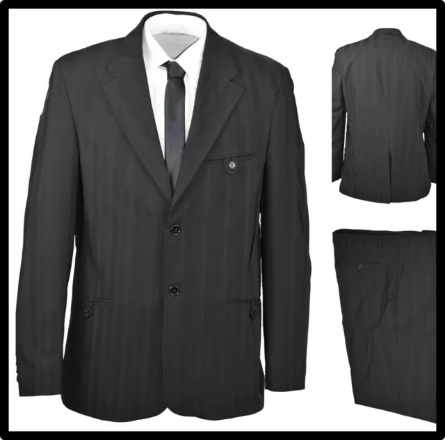 Abito Uomo da Cerimonia Sposo 52 Vestito Completo Elegante Nero Sartoriale Lucid