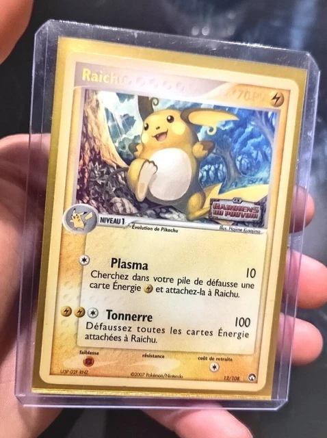 Carte Pokemon RAICHU 12/108 Holo Reverse Bloc EX Gardiens du Pouvoir FR TBE