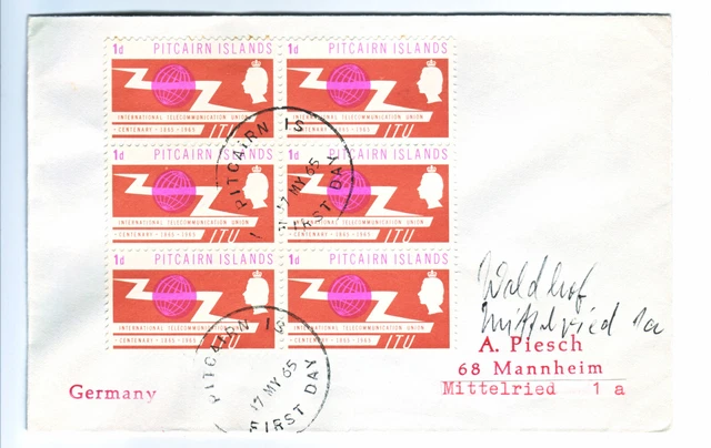 PITCAIRN ISLANDS   Brief  cover  lettre  1965  UIT