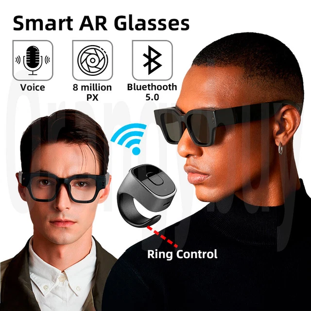 Wireless AR glasses Smart Multifunc Portable HD Full Color Display Sunglasses AU