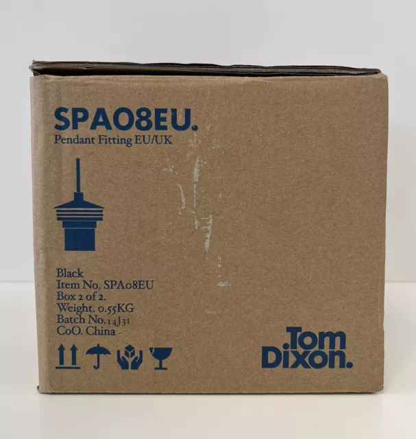 Brand New Tom Dixon SPA08EU Black Pendant Fitting