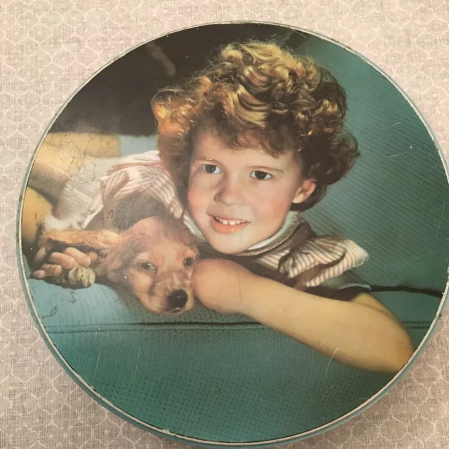 Vtg MCM W. & R. Jacob & Co. BISCUIT TIN Liverpool England Girl & Cocker Spaniel