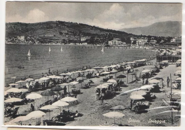 Cartolina  Spiaggia    Di  Scauri Viaggiate