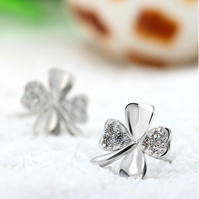 Boucles D'Oreilles Trèfle Saint-Patrick - Or, Argent, Vert - Porte-Bonheur Irlandais