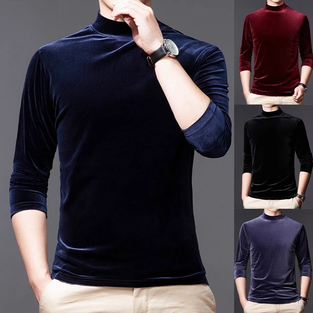 Da Uomo Retrò Caldo Dolcevita Pullover Maglione Top Casual Maniche Lunghe Slim