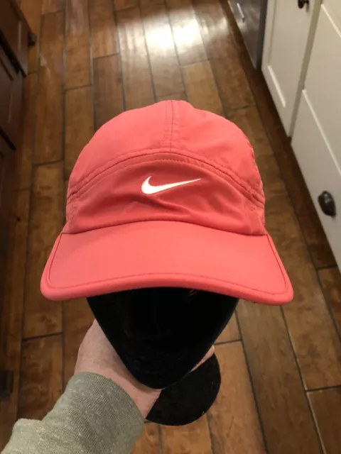 Gorra Nike Featherlight Dri-fit rosa 5 paneles adulto sombrero ajustable