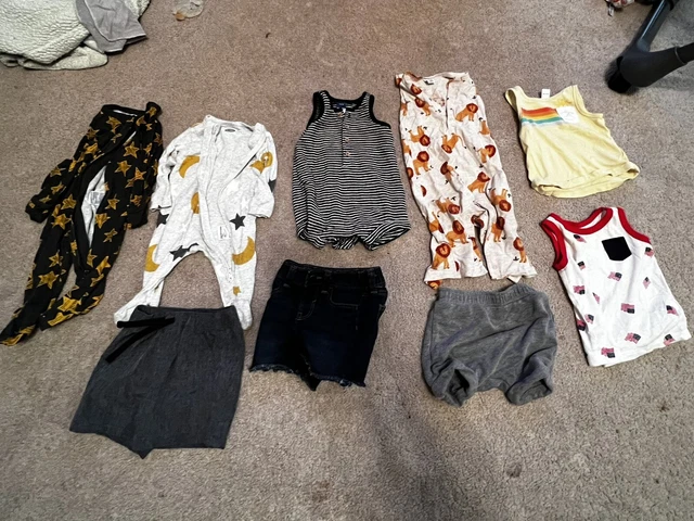 Lot of 9 Baby Boy Old Navy Clothes 3-6 months and 9-12 months Sizes