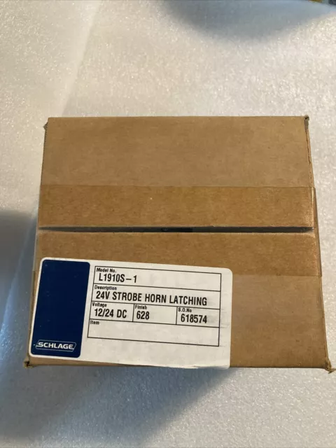 NEW- Schlage L1910S-1  12/24VDC Horn and Strobe with Latching