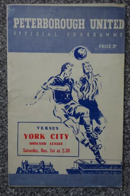 1956/57  PETERBOROUGH UNITED v YORK CITY   Midland League