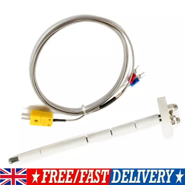 K-Type Thermocouple Block Ceramic Kiln Probe 1300°C High Accurate Measurement Uk