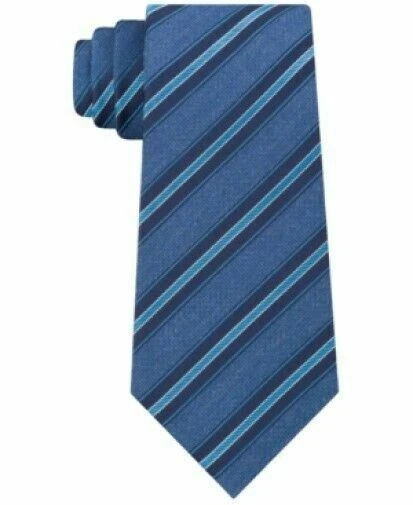 Kenneth Cole Reaction Men's Indigo Mix Blue Stripe Slim Tie