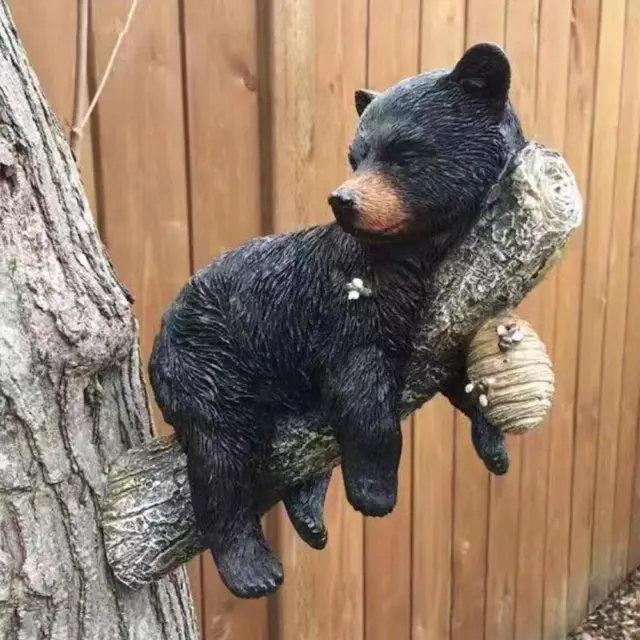 Figurine d'ours réaliste décoration koala artificielle sculpture d'ours mignon < 2