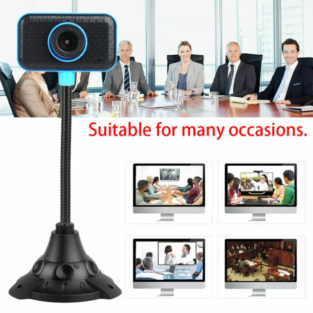 HD Web Cam Camera Webcam with Microphone USB 2.0 for Computer PC Desktop Laptop