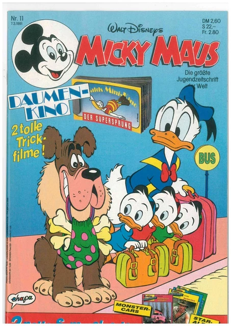 Micky Maus Heft Nr.11-1991 mit allen Festen Beilagen ungelesen Z 0-1/1-(M112