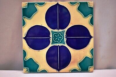 Vintage Tile Art Nouveau Japan Majolica Porcelain Danto Kaisha Collectibles "I88 2