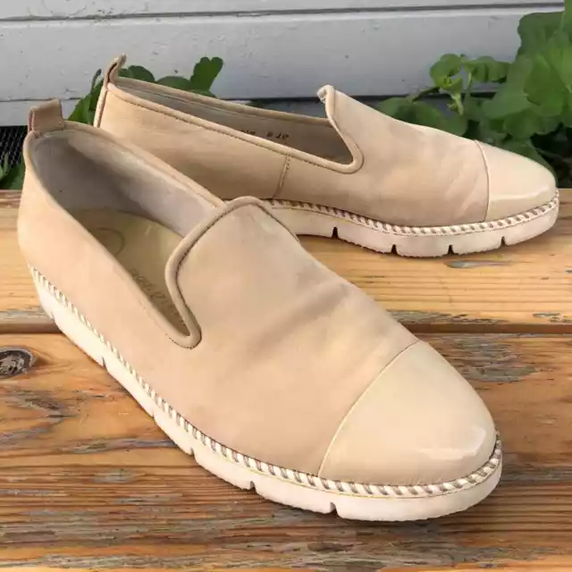 Paul Green Womens Daniella Slip On Sneaker size 6.5 10218 Cream Suede Casual