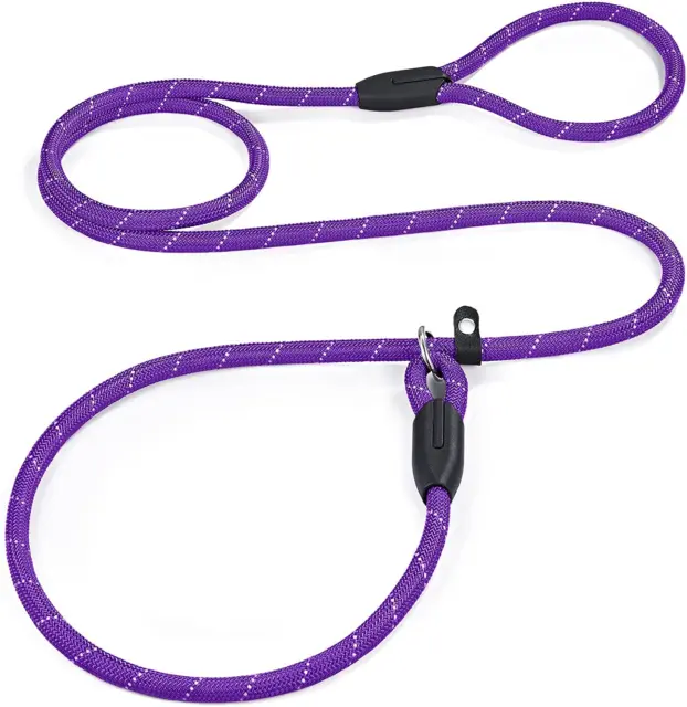 Slip Lead Dog Leash, Heavy Duty Rope, Highly Reflective, No Pull Pet Training Le