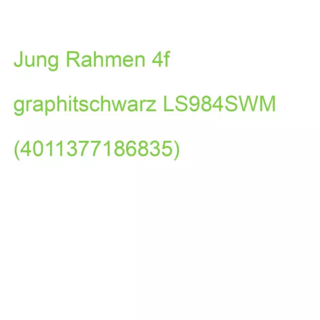 Jung Rahmen 4f graphitschwarz LS984SWM (4011377186835)