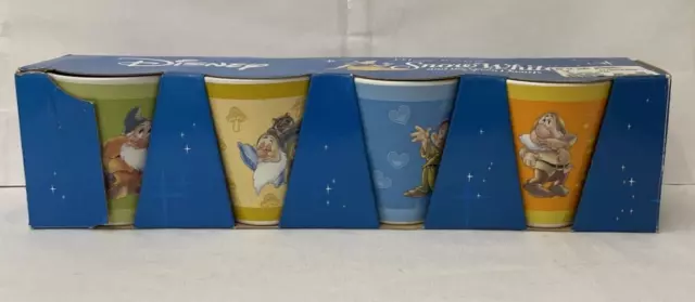 Walt Disney 4 Mug Set - Snow White & Seven Dwarfs - NEW - Magic Transforming Mug