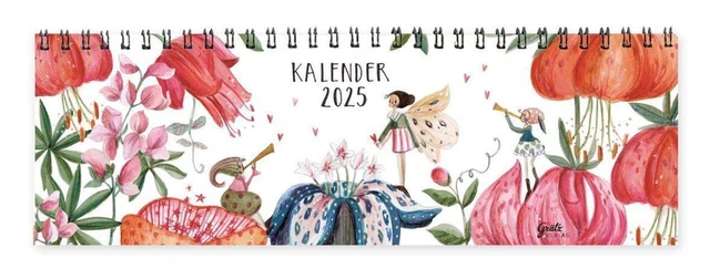 TISCHKALENDER 2025 BLÜTEN Silke Leffler Kalender Spiralbindung Deutsch