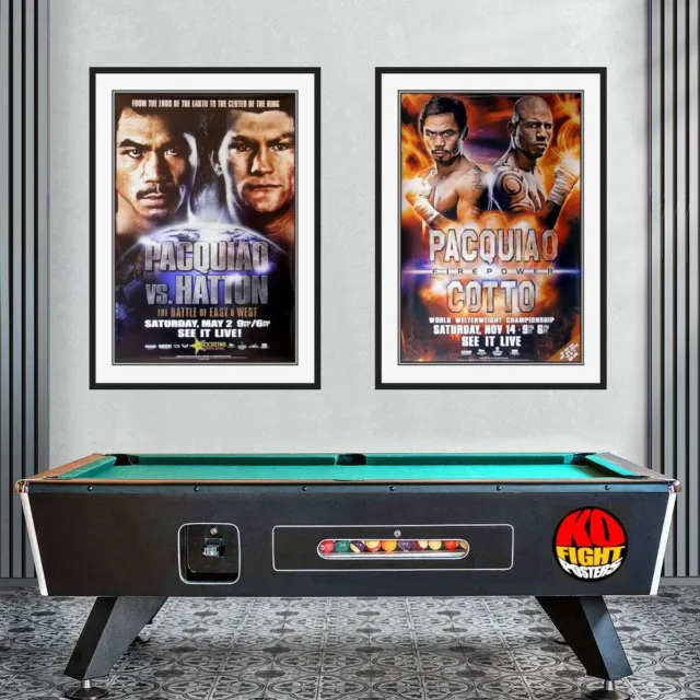 MANNY PACQUIAO vs. HATTON & COTTO : Original 2 X HBO CCTV Boxing Posters 10D