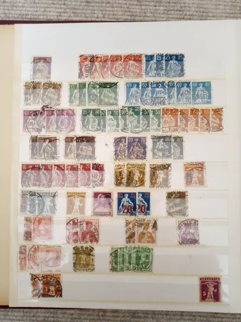 Album Briefmarkensammlung Schweiz von alt bis neu gestempelt ab 1€