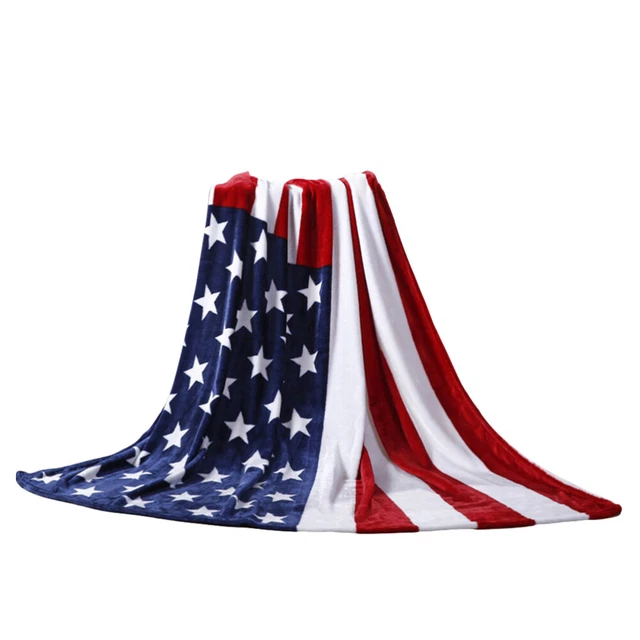 150 X200cm Flannel Bedding Blankets 4th of July Throw Sofa Lightweight