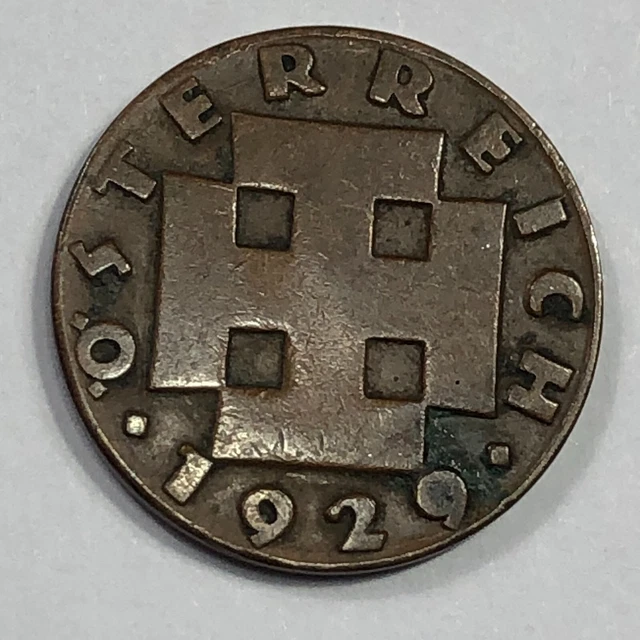 1929 Austria Two Groschen Foreign Coin #2293