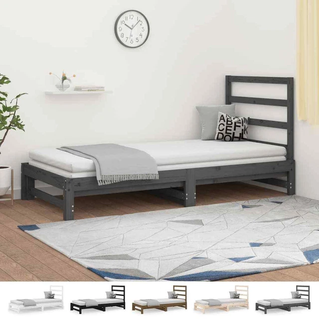 Tagesbett Ausziehbar Massivholz Gästebett Sofabett mehrere Auswahl vidaXL